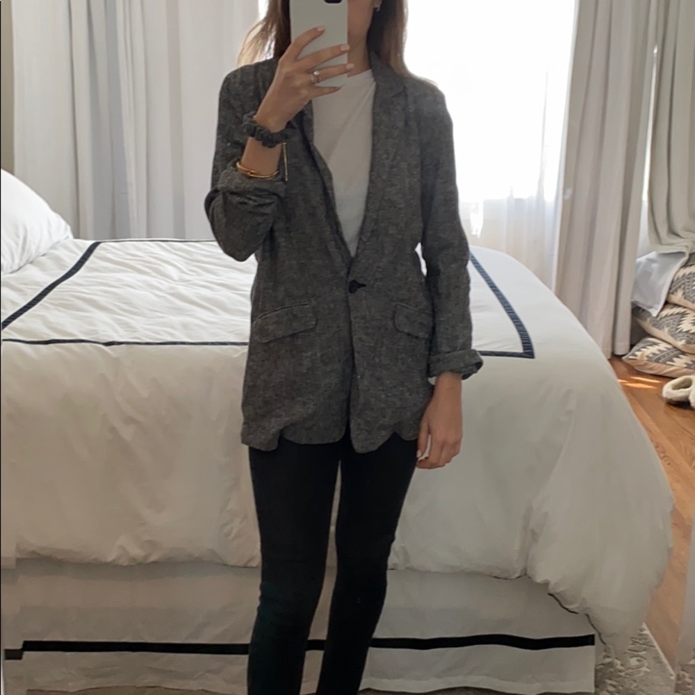 Grey linen blazer
